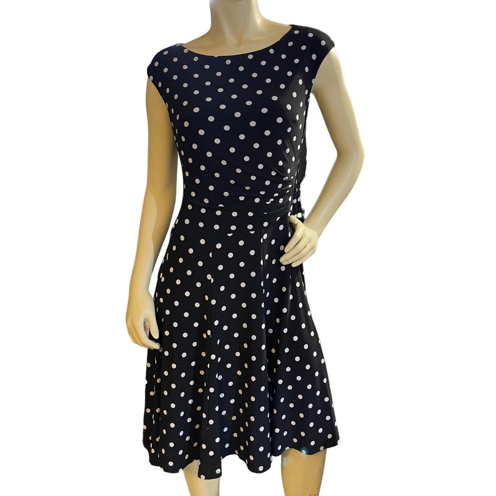 Lauren Ralph Lauren Polka Dot Dress Size 10 - Picture 2 of 13